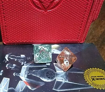 X-Wing Official Promo Worlds Glitter Sparkle Dice FFG AMG 2024 - Pair  • $60