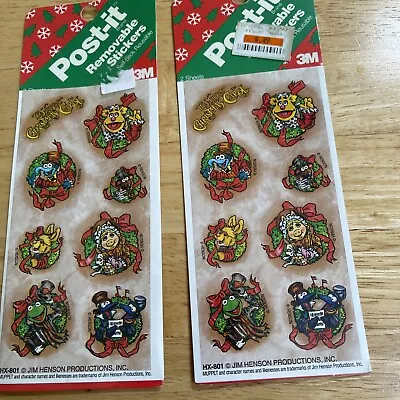 New Vintage Post It The Muppet Christmas Carol Stickers-2 Sets • $14