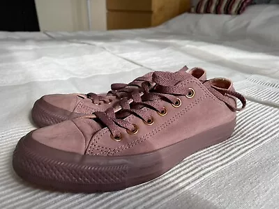 £15 • Buy Converse Women's Pink All Star Suede Low-Top Trainers UK5