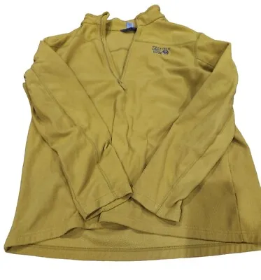 Mountain Hardwear Green Yellow 1/2 Zip Microchill Jacket Mens Size 2XL XXL • $29.99