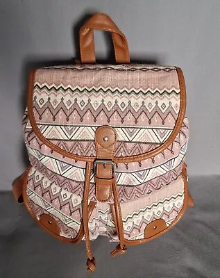 Retro Backpack Rucksack School Travel Canvas Bag Size 30×38×17cm. • £12