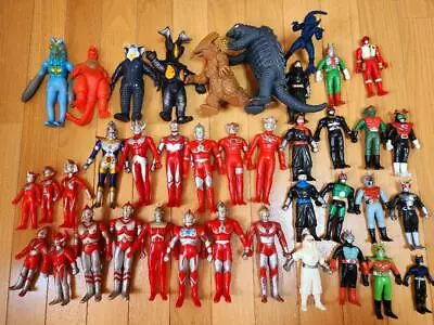 Ultraman Figure Soft Vinyl Kaiju Vintage Kamen Rider Set Lot 39 Bulk • $177.11