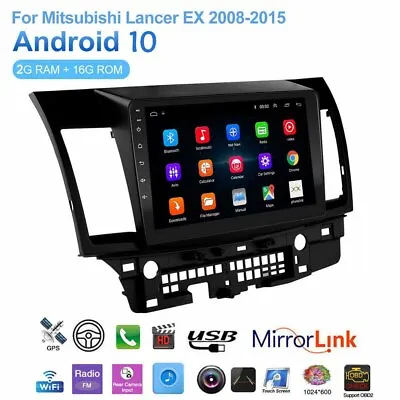 10.1  Car Android 10.0 Radio GPS Navi FM Stereo For Mitsubishi Lancer 2008-15 • $109.86