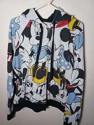 Disney Store Minnie Mouse Ears & Bow Full Zip Hoodie  Size 2XL • $14.99