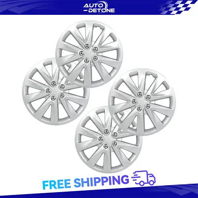 4 Pcs Silver 16  Hub Caps Snap On Full For Ford F-150 F-250 Chevrolet Dodge • $39.79