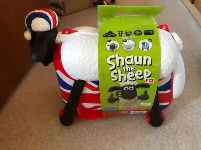 Shaun The Sheep Hard Shell Ride On Wheeled Childrens Suitcase CHOOSE COLOUR • £85