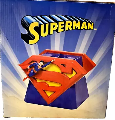 SUPERMAN Ltd Edition Figural Ceramic 8  Cookie Jar 2325/2400 Warner Bros In Box • $99.99