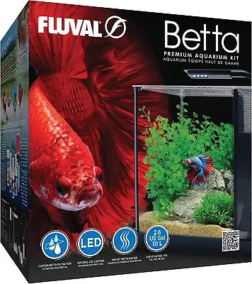 Fluval Betta Premium Aquarium Kit 2.6 Gallon Quality Free Shipping USA* • £160.40