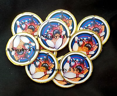 Bowling Chocolate Coins Party Bag Fillers Favour Birthday Wedding Ball Ten Pin • £6.49
