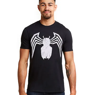 Venom Mens T-shirt Emblem Black S-XXL Marvel Spider-man Official • £13.99