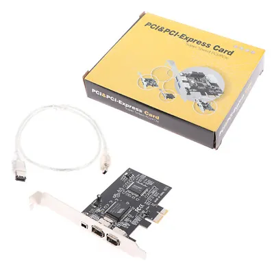 PCIe Firewire Card For Windows 10IEEE 1394 PCI Express Controller 4 P ZSY • £13.14