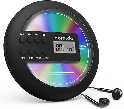 Hernido Portable CD Player For Car Compact Disc Personal With FM Transmitter • £53.99