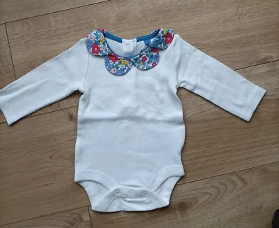 Baby Boden Age 0-3M Floral Collar Long Sleeve Bodysuit Gift Idea • £7.99