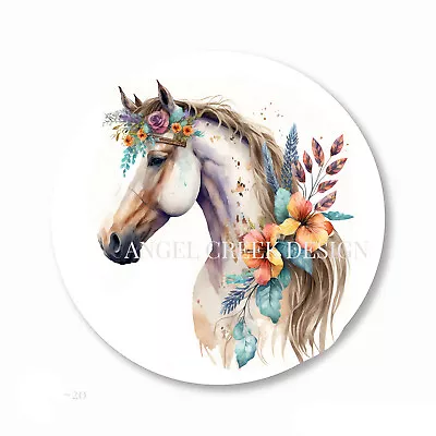 Stunning Horse Stickers Boho Floral Horse Favors Stickers Labels Envelope Seals • $4.99