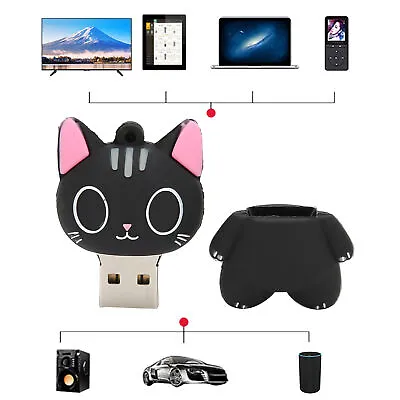 Cartoon Cat Pattern USB Flash Drive Data Picture Music Movie Files Storage C BEA • $11.61