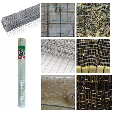 Mesh Chicken Fence Fencing Pet Garden Wire Grill Silver Green Kingfisher • £11.95