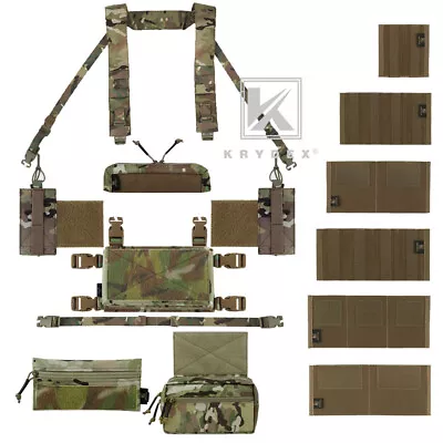 KRYDEX MK3/4 Micro Fight Chassis Chest Rig Shoulder Strap Mag Pouch MC Camo Lot • $12.99