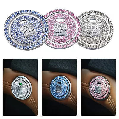 Bling Crystal Ring For Car One Key Decoration Start Button Cover Stop Ignition • $4.39