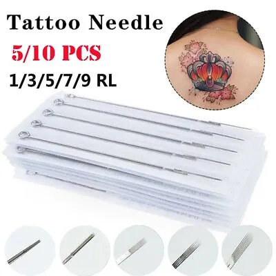 Disposable Sterile Needles Tattoo Needles Stainless Steel 1/3/5/7/9/11 RL • $15.02
