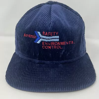 AMTRAK SAFETY ENVIROMENTAL CONTROL Corduroy Snapback Blue Hat • $37.99