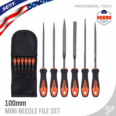 6pc Needle Files Set Flat Square Triangular Round Forged Heat-treat Steel • $8.09