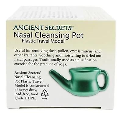 Ancient Secrets Nasal Cleansing Pot Plastic Travel 1 Plastic Pot • $16.90