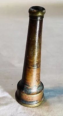 ANTIQUE VINTAGE Solid Brass Fireman's Hose Nozzle ~4” Long ~ Water Fire Fighting • $27