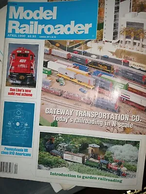 Model Railroader April 1990 Pennsy RR 4-4-0 1891 Drawings N-Scale Gateway Layout • $10