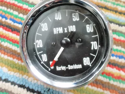 Vintage Harley-Davidson Veglia Tach Tachometer RPM With Chrome Housing • $29