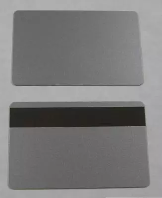 100 PVC Plastic Cards Silver CR80 30 Mil LoCo Magnetic Mag Stripe • $26