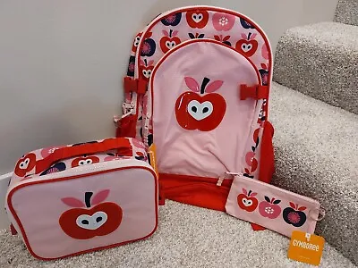 NWT Girls Gymboree Apple Backpack Lunchbox And Pencil Case • $45