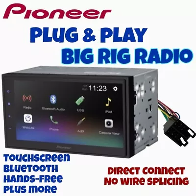 Pioneer VOLVO 6.8  Touchscreen Double Din Receiver Android/Apple Plug & Play • $349.97