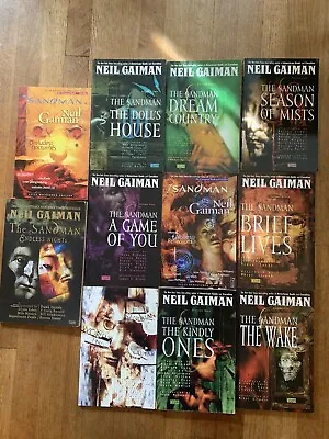 $23.50 • Buy The Sandman 1-10 Complete Set Vintage TPB + Endless Nights Signed By Neil Gaiman