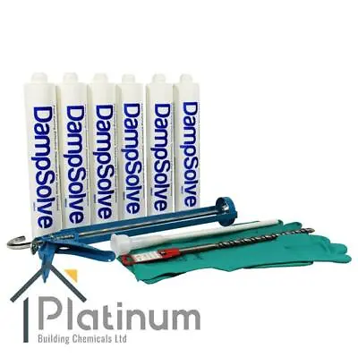 DAMPSOLVE Damp Proof Cream Kit (6 X 380ml Kit) | DPC Course Injection Treatment • £58.40