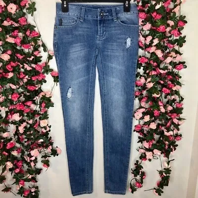 Ecko Red Medium Wash Blue Denim Skinny Jeans Women’s Walking Stretch 0 • $20.90