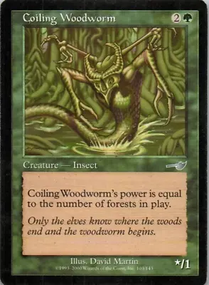 Coiling Woodworm -  Creature - Insect -  Magic The Gathering • $2.50