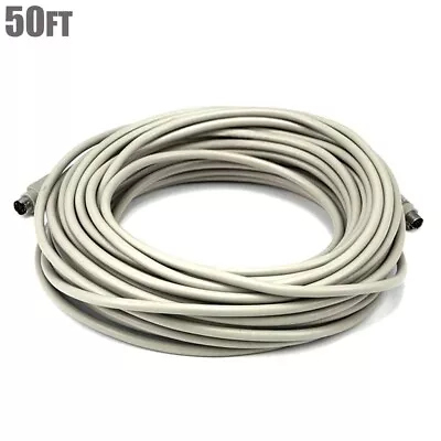 50ft 6pin PS/2 Mini DIN6 MDIN M DIN 6 MDIN6 Male To Male M/M Gray Cable • $37.71