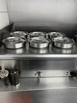 £33 • Buy Commercial 6 Pot Bain Marie Electric Food Warmer Catering Wet Well Wet Heat 