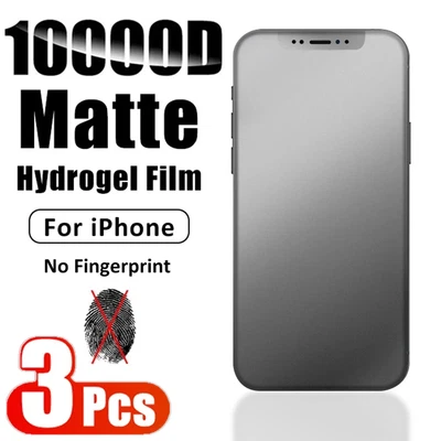 $6.59 • Buy 3Pcs Screen Protector For IPhone 15 14 13 12 Pro Max XR XS Matte Hydrogel Film