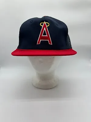 Vintage California Angels Snapback Hat Trucker Style DEADSTOCK W/ Rope MLB • $16.95