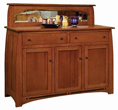 Amish Arts & Crafts Craftsman Sideboard Buffet Solid Wood Boulder Creek 59  • $3699