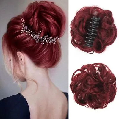 Fake Hair Messy Curly Hair Bun Hair Extensions Claw Clip Bun  Women • £4.06