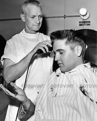 ELVIS PRESLEY Photo Picture ARMY Barber Shop Photograph Print #7 8x10 Or 11x14 • $11.95