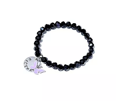 Medical Alert Bracelet SOS Warning  Elasticated 8mm Crystal Beads 7.5  • £6.99