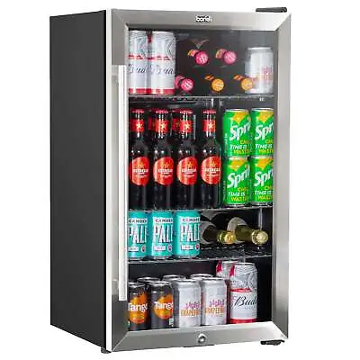 Drinks Cooler Fridge 85L Under Counter - Stainless Steel • £227.98