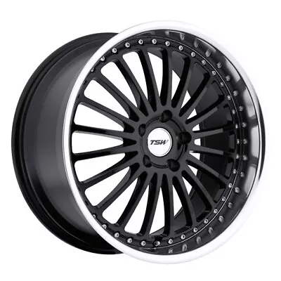 (1) 18x8 5-120 TSW SILVERSTONE GLOSS BLACK / MACHINED LIP WHEEL 1880SIL355120B76 • $275