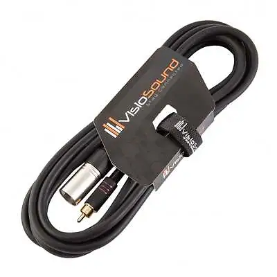 Male XLR To Single RCA Gold Phono Plug Audio Lead / Signal / Patch Cable • £8.49