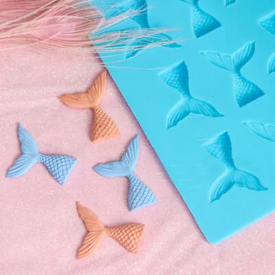 £3.85 • Buy Mermaid Tail Fish Silicone Mould Chocolate Fondant Jelly Ice Cube Mold