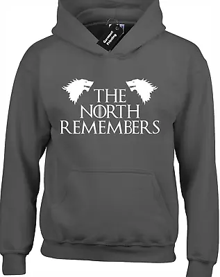 The North Remembers Hoody Hoodie Game Of Jon Snow Dragon Thrones Aria Direwolf • £16.99