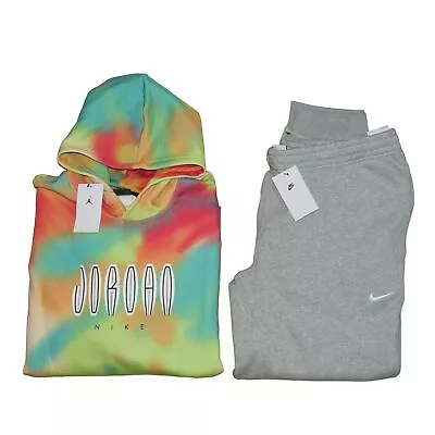 Jordan Men's Flight MVP Sweatsuit Comfy Fleece Tracksuit Size 2XL Tie Dye NWT • $151.20